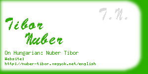 tibor nuber business card